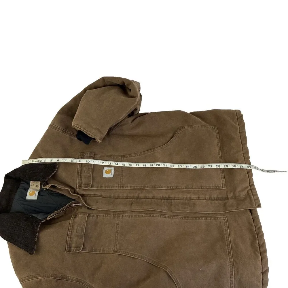 Vintage Carhartt C26CHT Chore Coat Size 2XL Made In USA Duck Jacket Faded Brown